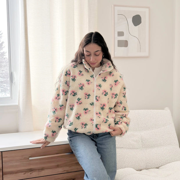 Mila Fleece-Sweatjacke mit durchgehendem Reißverschluss