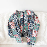 Hazel gesteppte Patchwork-Jacke