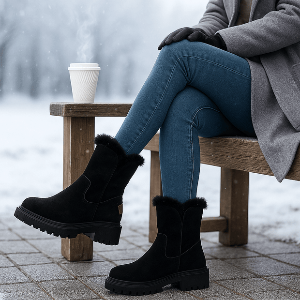 Damenstiefel mit Wildledereffekt - Serelinne