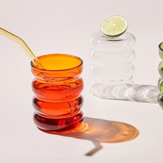 Bunte Bubble-Glasbecher