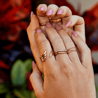 Damen Goldring Irene Mit Engelsflügel Design Und Hochwertiger Goldbeschichtung Aus Legierung