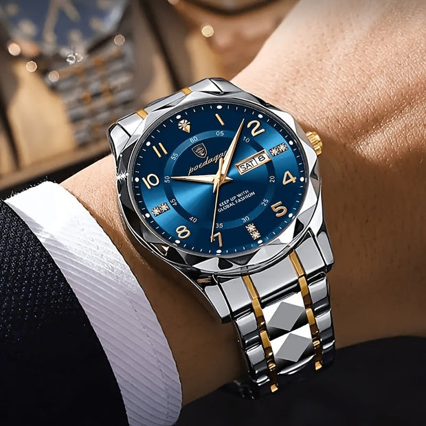 Klassische Analoguhr mit elegantem Metallarmband