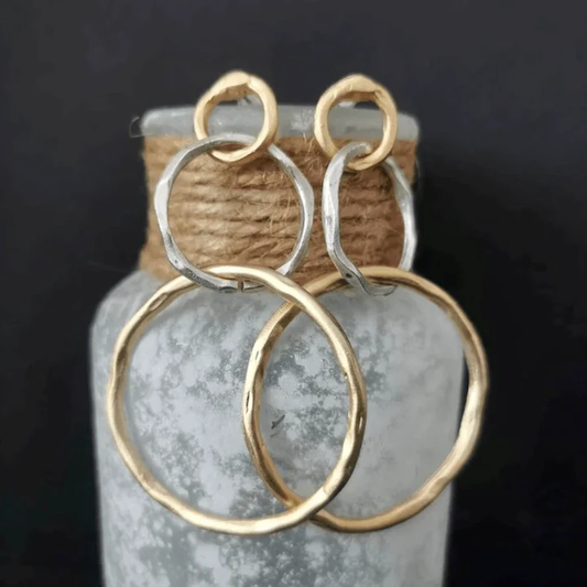 Vintage Gold und Silber Creolen