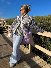 Steppjacke mit lockerer Passform und Print im Steppdesign
