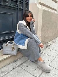 Jeansweste mit Reverskragen und Taschen