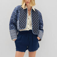 Jacke zum Wenden mit figurbetontem Schnitt und Reverskragen