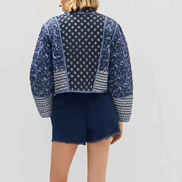 Jacke zum Wenden mit figurbetontem Schnitt und Reverskragen