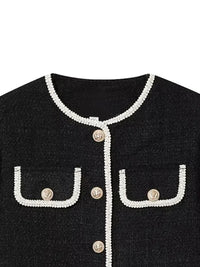 Kurze Damenjacke mit Zierknöpfen - Alida