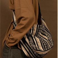 Umhängetasche aus gewebtem Jacquard mit ethnischem Design im Vintage-Stil - Mariana