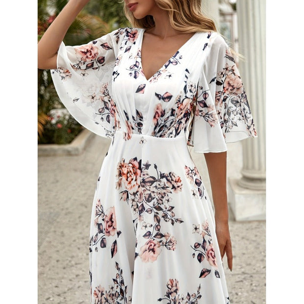 Langes geblümtes Kleid für Frauen - Sorelia