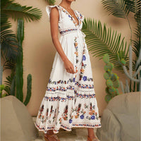 Bohème besticktes langes Kleid für Frauen - Ameyal