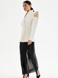 Taillierte Jacke mit strukturierten Schultern
