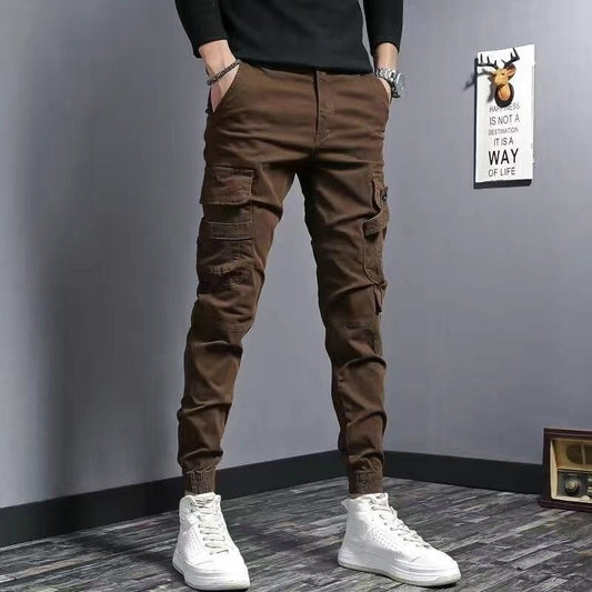 Herren Cargohose Baumwolle Slim Fit Seitentaschen - Marius