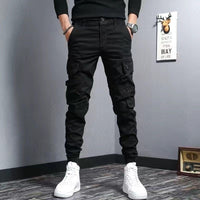Herren Cargohose Baumwolle Slim Fit Seitentaschen - Marius