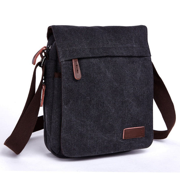Robuste Canvas-Männer-Messenger-Tasche im urbanen Stil - Matthieu
