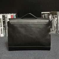Aktentasche aus Kunstleder für Herren mit Schnallen im Vintage-Stil - Adrien
