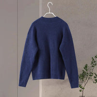 Damen Strickjacke mit Struktur und goldenen Knöpfen, raffinierter Stil - Ysaline