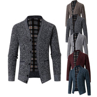 Schottenkaro gefütterte Strickjacke für Herren - Morten