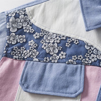 Patchwork-Jacke aus Baumwolle mit Blumendruck für Herren - Elric