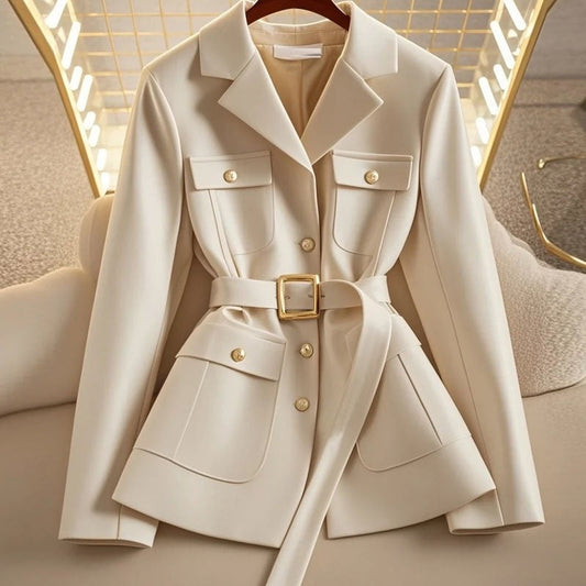 Damenblazer mit Gürtel und Taschen - Lorane