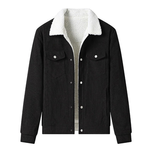Herren-Cordjacke mit Fleece-Futter, legerer Stil - Alain