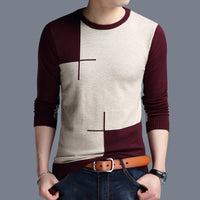 Langärmeliger Pullover mit modernem, geometrischem Design für Herren - Bastien