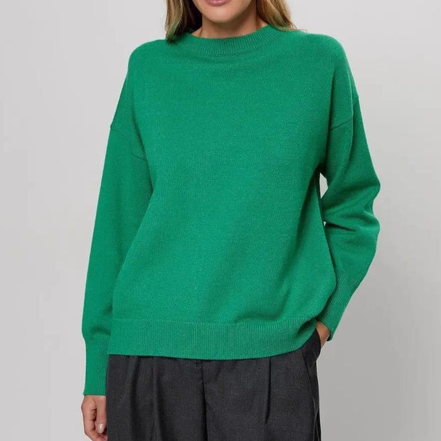 Grobstrickpullover mit Rundhalsausschnitt - Elva