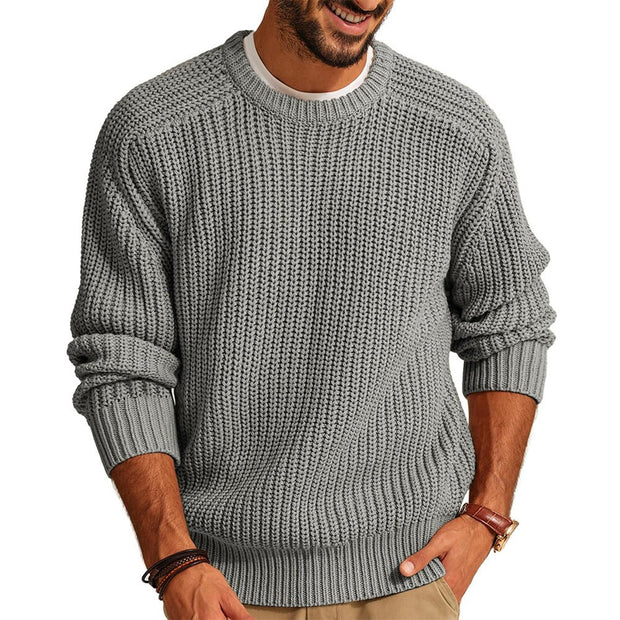 Herren Pullover mit Rundhalsausschnitt aus Grobstrick - Levik