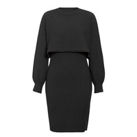 Zweiteiliges Effekt-Strickkleid - Karine