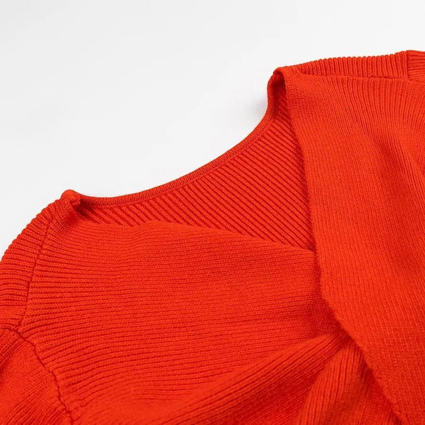 Damenpullover aus Rippenstrick mit verkürzter Form - Alix