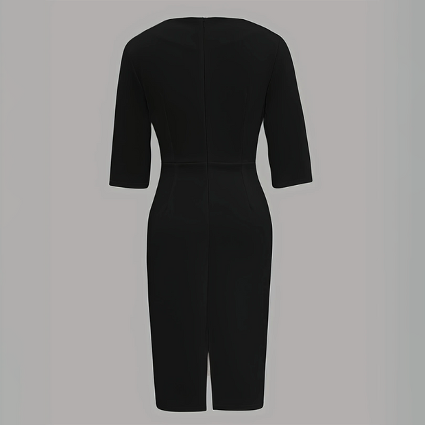 Elegantes Damen-Midikleid mit Perlendetail - Amaia