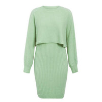 Zweiteiliges Effekt-Strickkleid - Karine