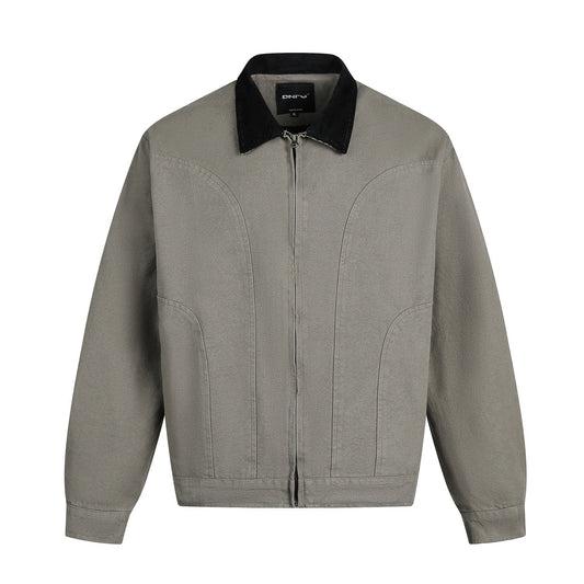 Herrenjacke in Wildlederoptik mit Druckknopfverschluss - Ernesto