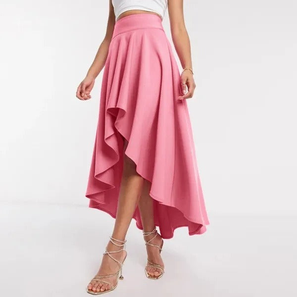 Asymmetrischer Damenrock mit hoher Taille - Tamara