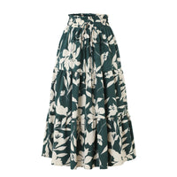 Midirock mit Blumenmuster und Faltenwurf - Camila