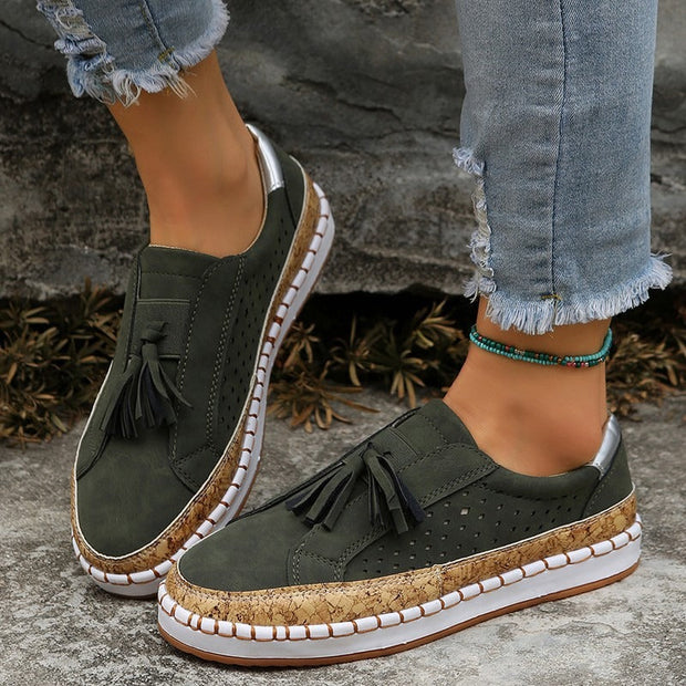 Flache Damen-Slipper mit Quasten - Madison