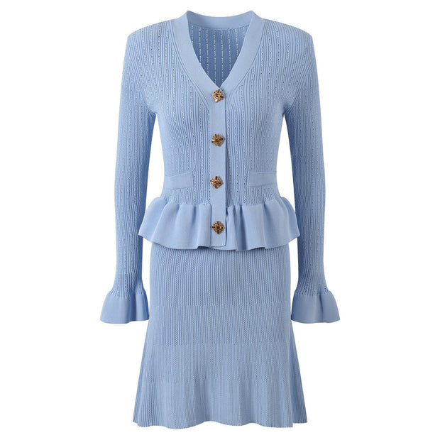Strickkleid mit Juwelenknöpfen - Mireille