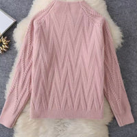 Gestrickter Zopfpullover und weite Hose für Damen - Melis