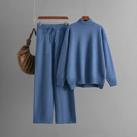 Minimalistisches Rollkragenset für Damen aus weichem Strick - Amélie