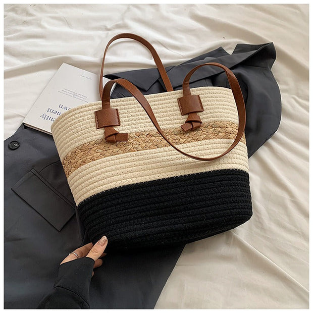 Geflochtene Shopper-Tasche für Damen im Sommer-Stil - Loretta