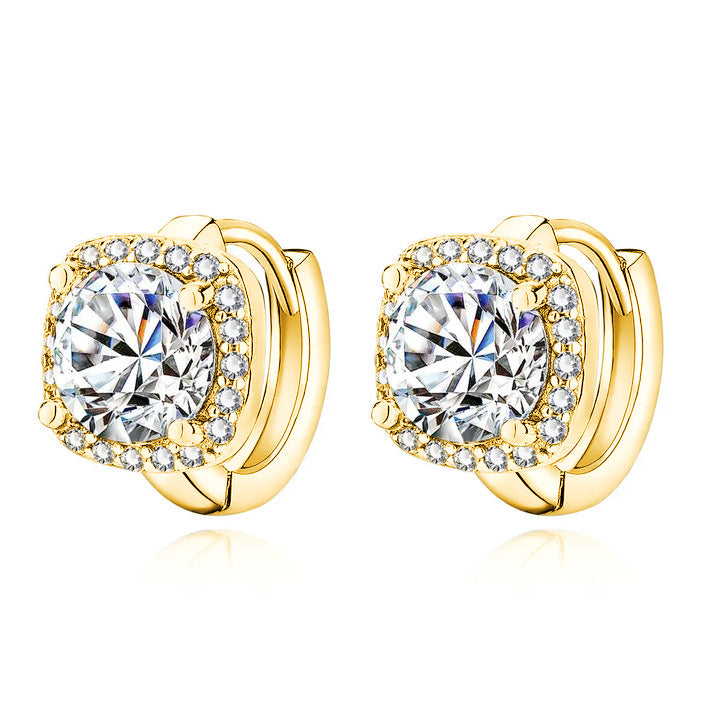 Goldbeschichtete Ohrringe Mit Brillantgeschliffenen Kristallen Diletta Für Elegante Auftritte