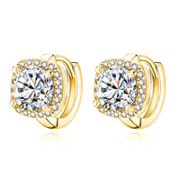 Goldbeschichtete Ohrringe Mit Brillantgeschliffenen Kristallen Diletta Für Elegante Auftritte
