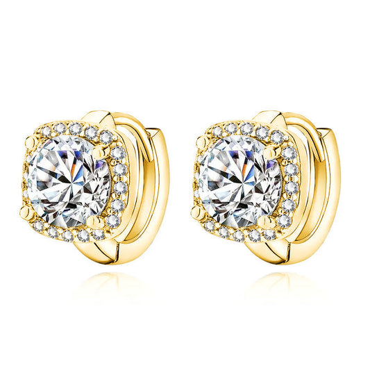 Goldbeschichtete Ohrringe Mit Brillantgeschliffenen Kristallen Diletta Für Elegante Auftritte