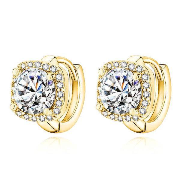 Goldbeschichtete Ohrringe Mit Brillantgeschliffenen Kristallen Diletta Für Elegante Auftritte