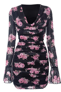 Jany - Bedrucktes Mini-Mesh-Kleid