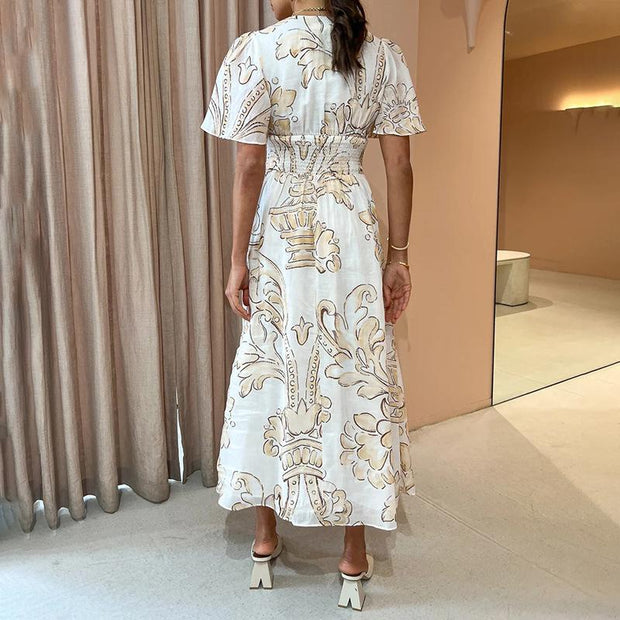 Emilia - Bauchfreies Weißes Kleid