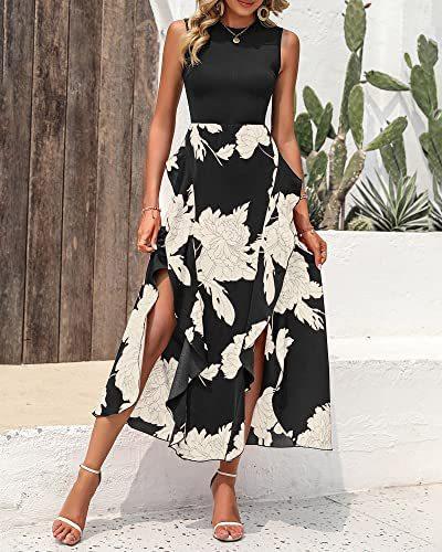 Eliz - Elegantes geteiltes Kleid mit Blumenmuster