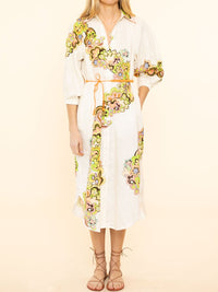 Viki - Kleid mit Blumendruck und Spitze