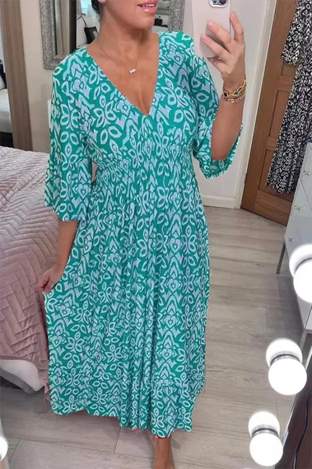 Sabrina - Lässiges Kleid mit V-Ausschnitt