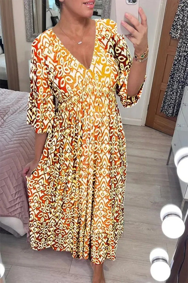Sabrina - Lässiges Kleid mit V-Ausschnitt